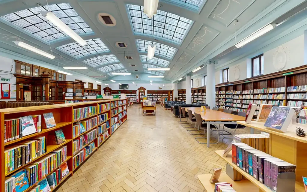 Main reading hall captured in the 360 virtual tour